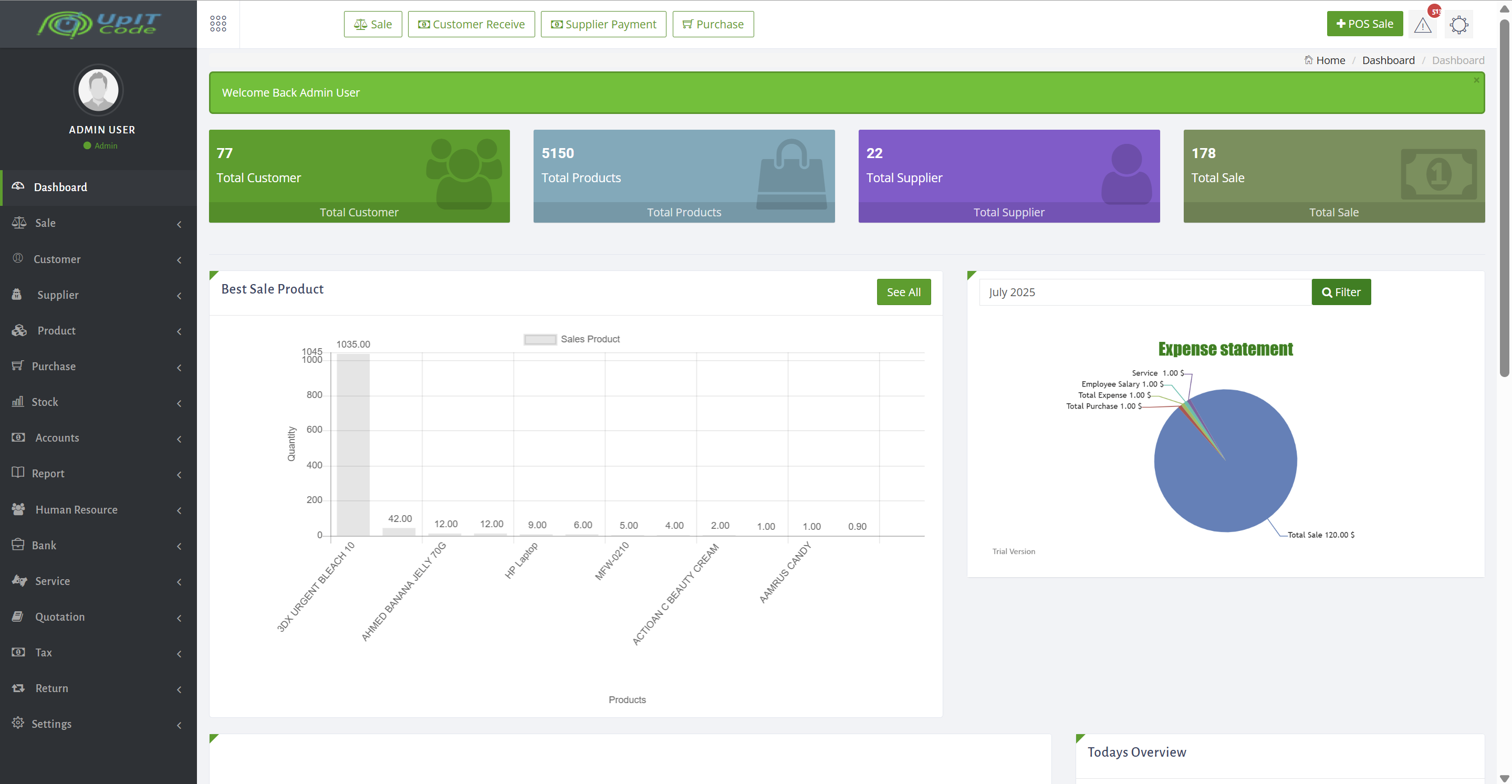 ERP Software With HRMS & POS in PHP, JavaScript, CSS, HTML, MySQL Web based